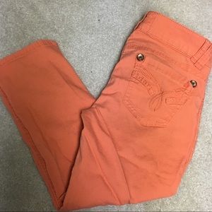 Rewind Orange Cropped Jeans